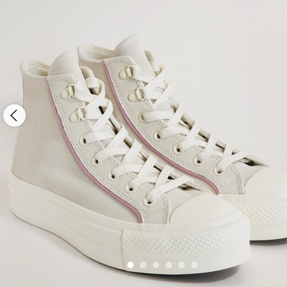 Converse Suede Lift HI A05962C Egret Phantom Violet Gray Unisex 6 8 Shoe Sneaker